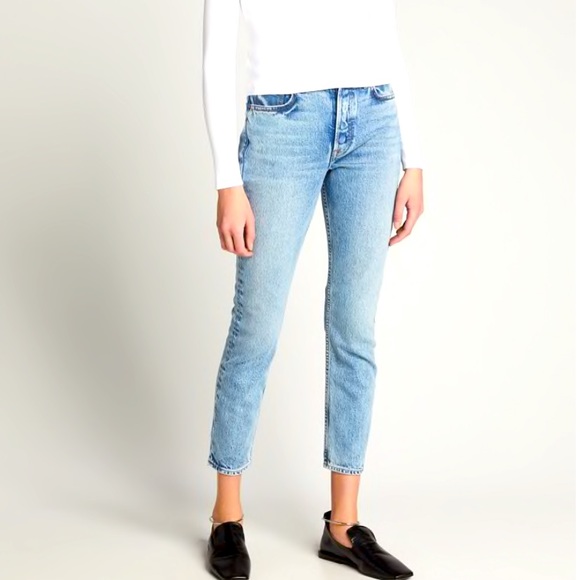 Denim - Grlfrnd Straight-Leg Cropped Jeans